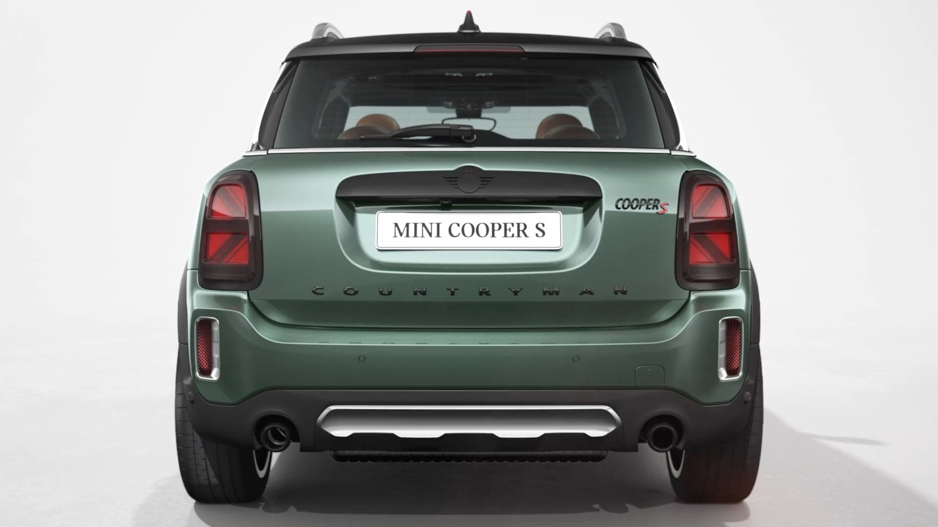 MINI Countryman – vista frontal – verde y negro